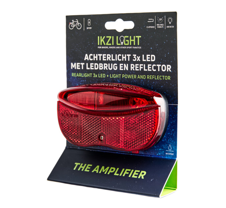 Achterlicht Ikzi Light 3 led drager 80mm