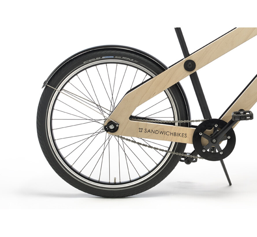 Fiets Sandwich spatbordenset gemonteerd