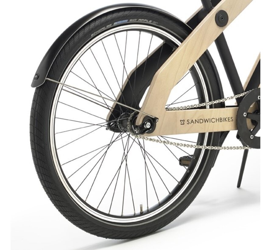 Fiets Sandwich spatbordenset gemonteerd