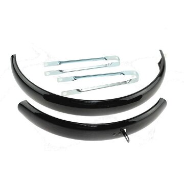 Spatbordset staal 16 zwart atb