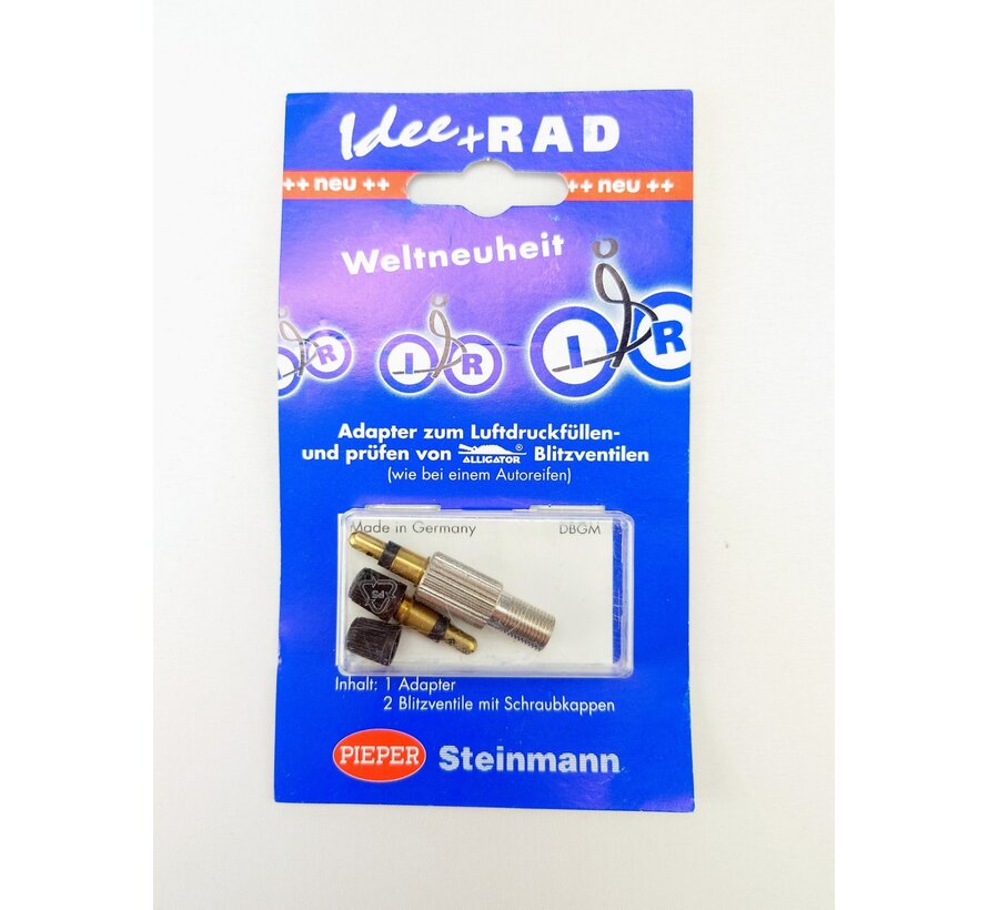 Ventiel hv met verloop voor autoventiel