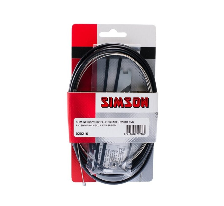 Versnellingskabel Simson nexus zwart