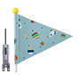 Vlag pexkids rocket blauw