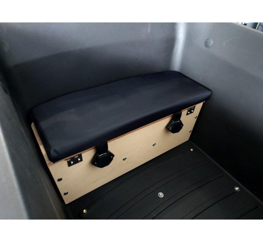 Bakfiets kussen 3 wieler set zwart