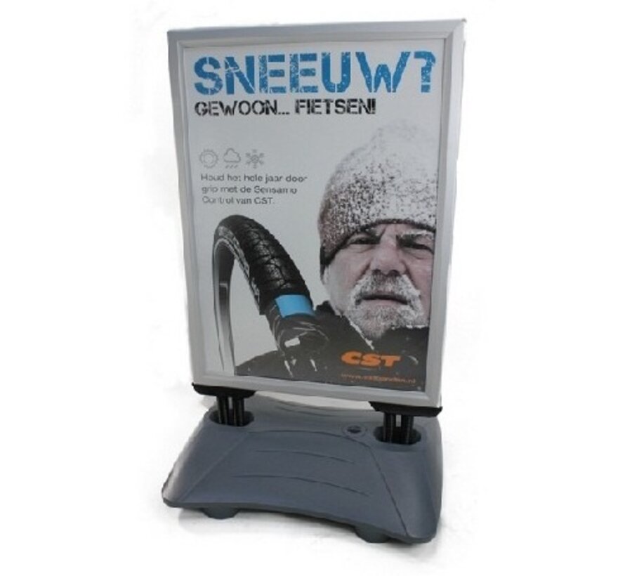 Stoepbord de luxe a1 met wieltjes