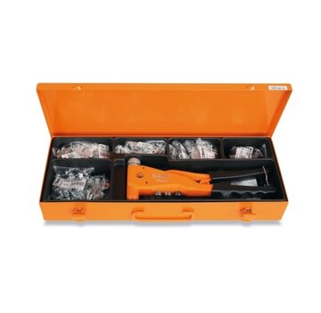 Beta Tools Blindklinktang set met 400 stalen nagels