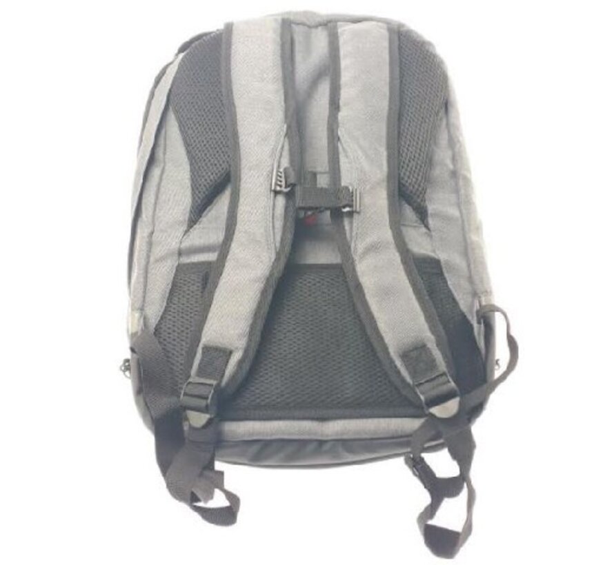 Tas Buchel dubbel drager/pakaf grijs/zwa