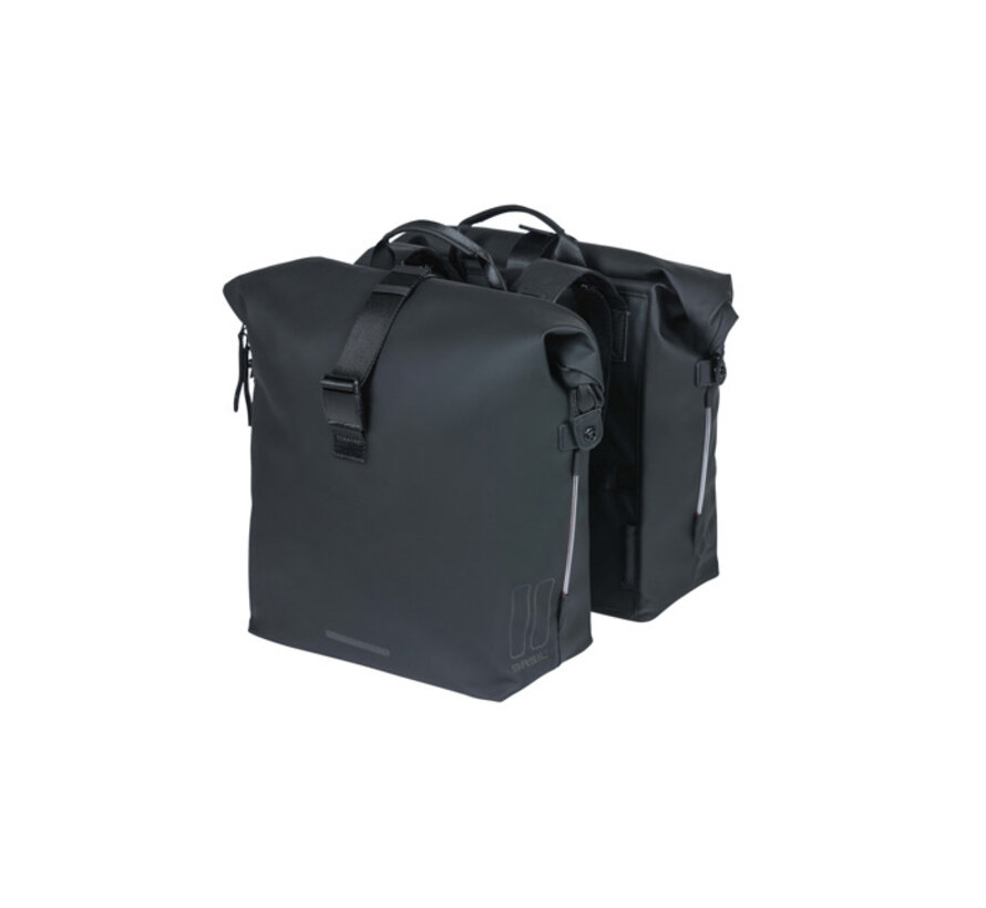 Tas Basil dubbel soho 41ltr zwart