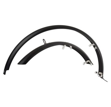 Spatbordset staal 28 matzwart