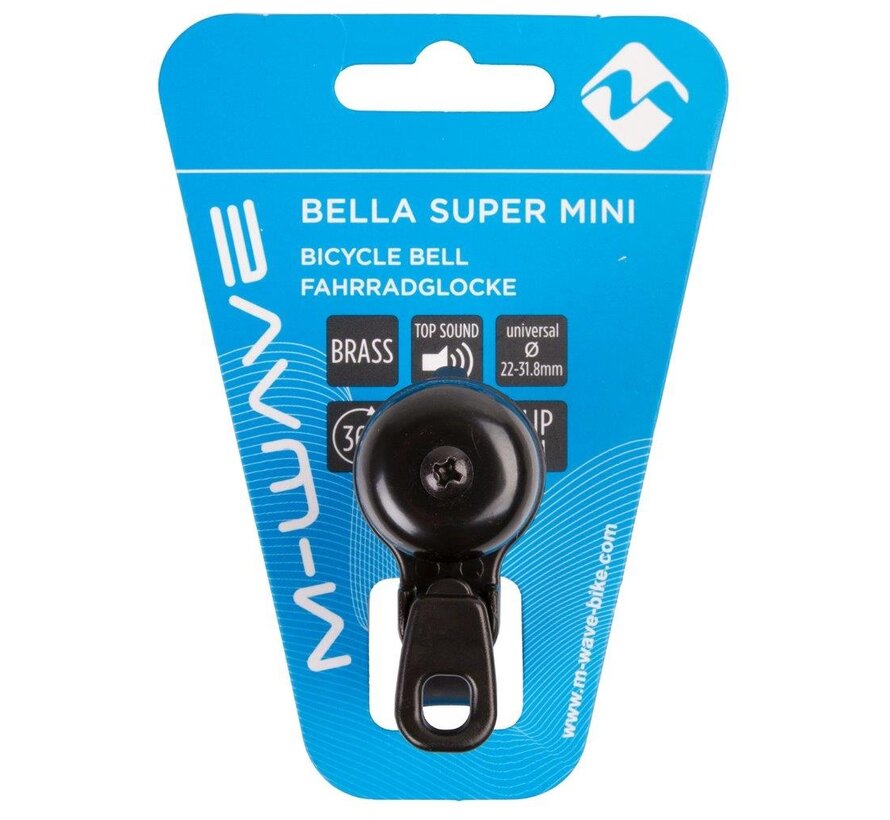 Bel mini zwart bandage bevestiging