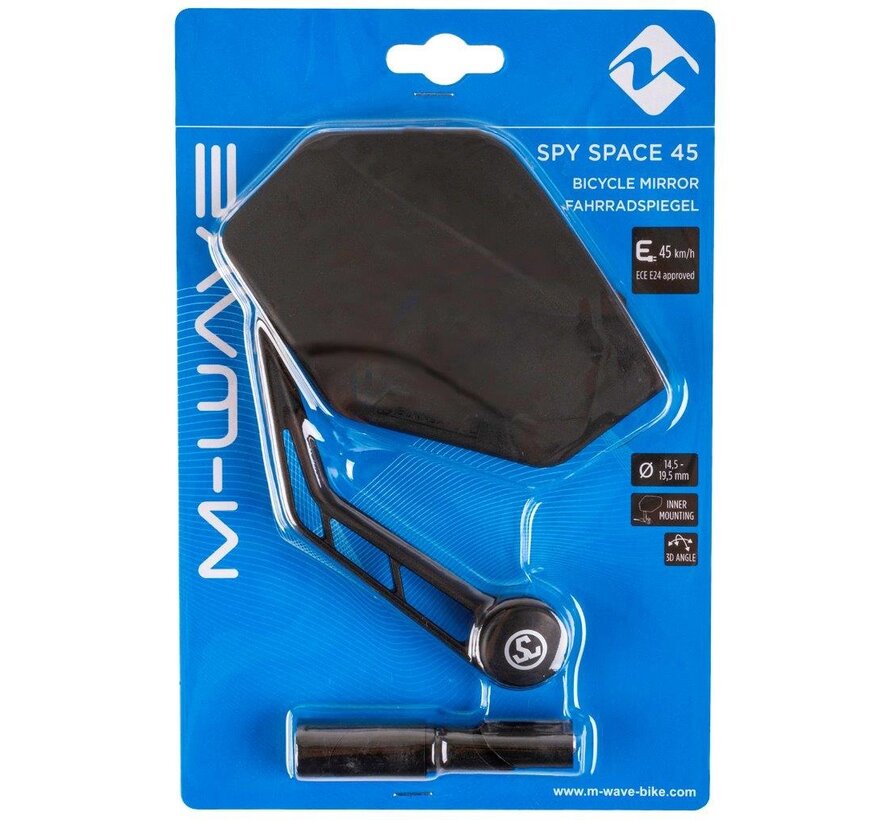 Spiegel M-Wave links in het stuur