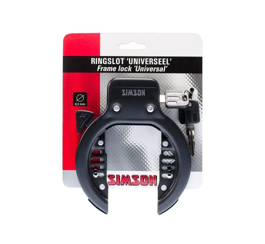 Slot Simson ringslot universeel zwart