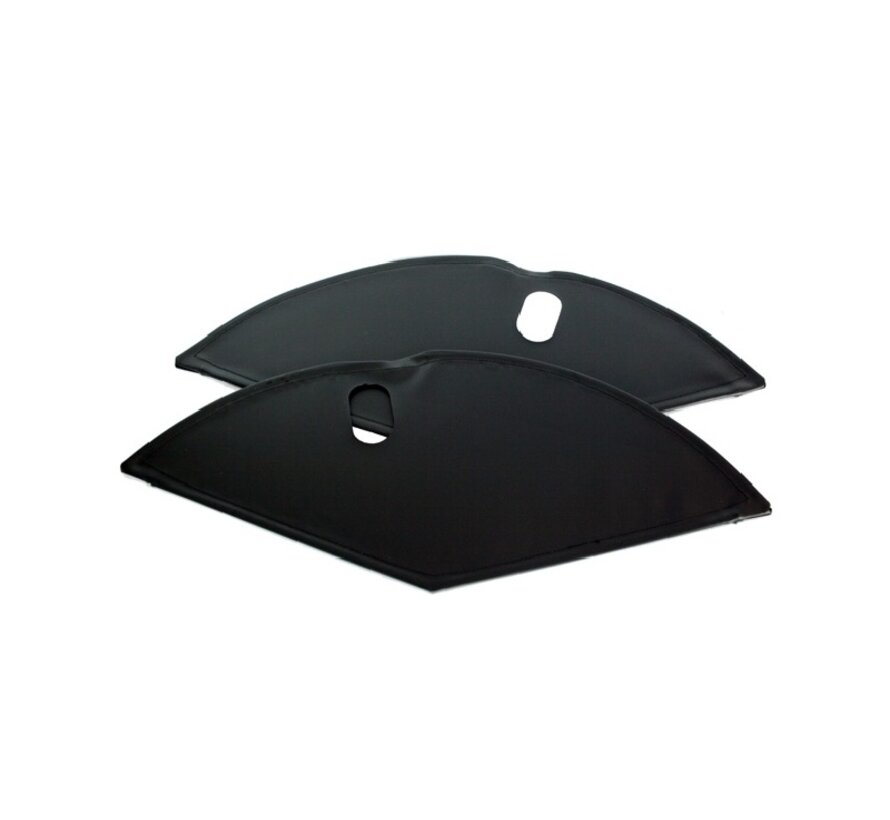 Jasbeschermer 28 mat zwart lakdoek