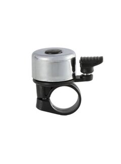 Bel mini chroom/zwart  per 20 stuks