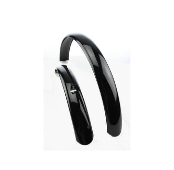 Spatbordset staal 20 zwart atb