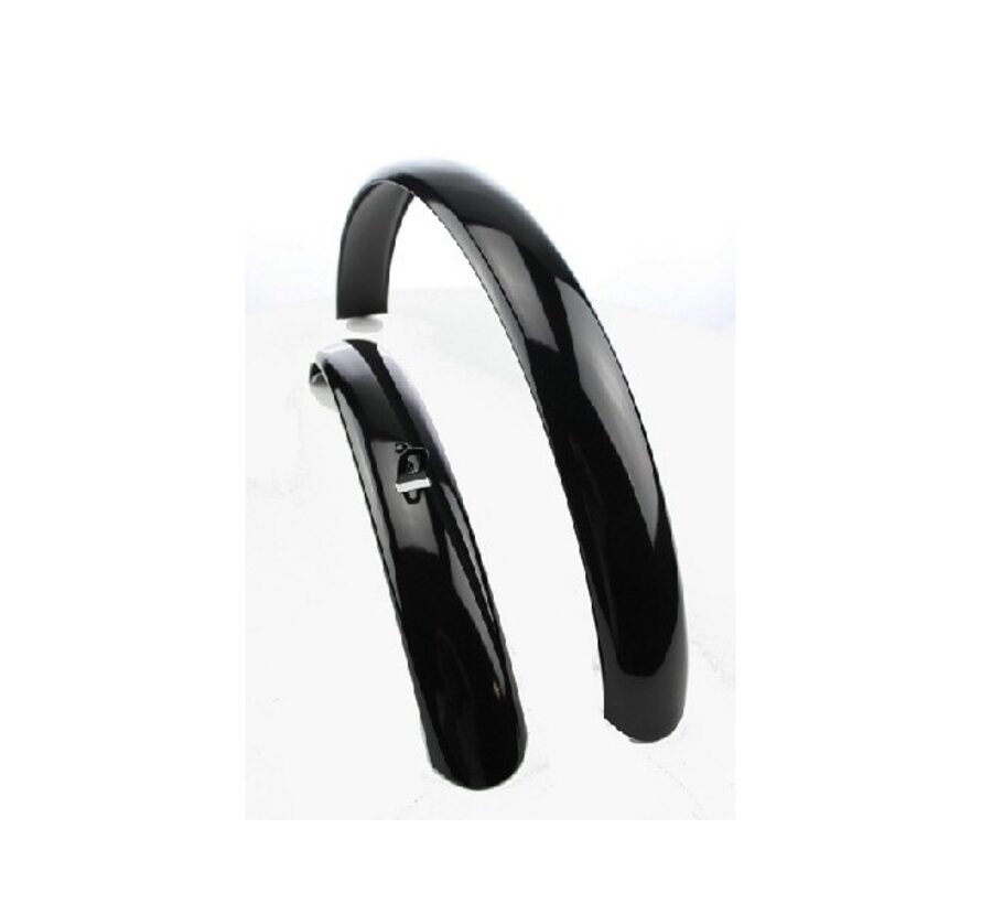 Spatbordset staal 20 zwart atb