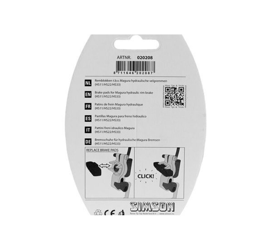 Remblokken Simson magura velgrem