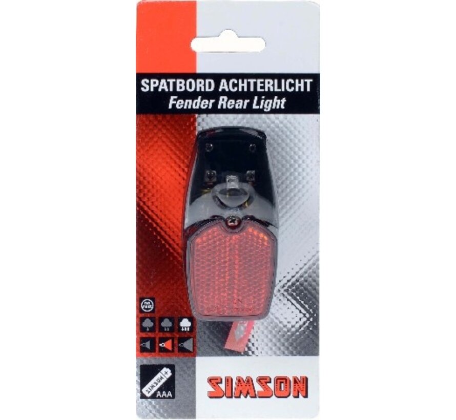 Achterlicht Simson spatbord 1 led