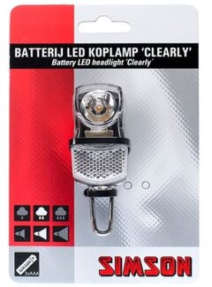 Simson Koplamp Simson clearly 7 lux batterij