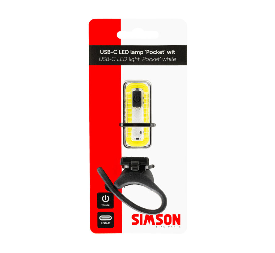 Koplamp Simson Pocket wit led