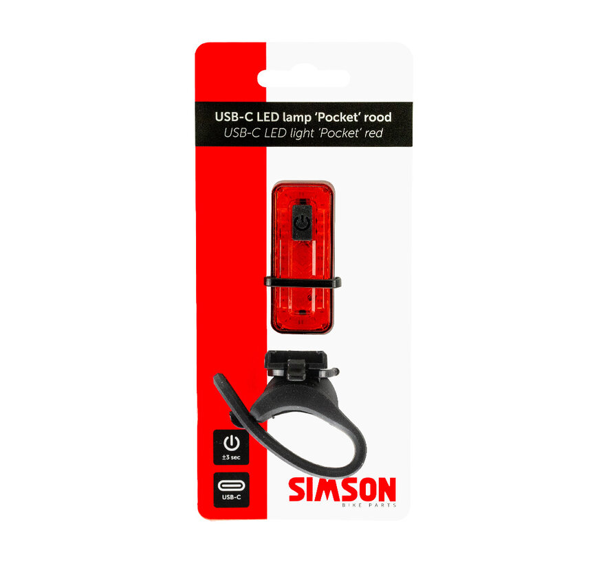 Achterlicht Simson Pocket rood led