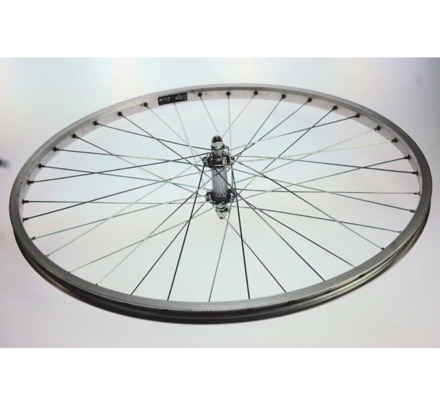 Voorwiel 26x1.75 alu zilver blank