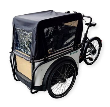 Bakfiets huif 3 wieler zwart