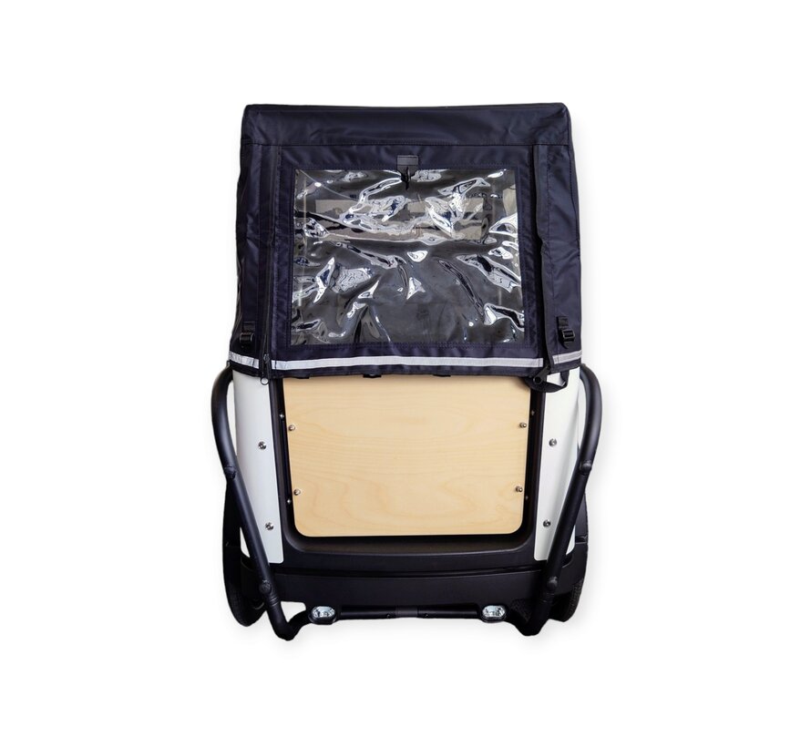 Bakfiets huif 3 wieler zwart