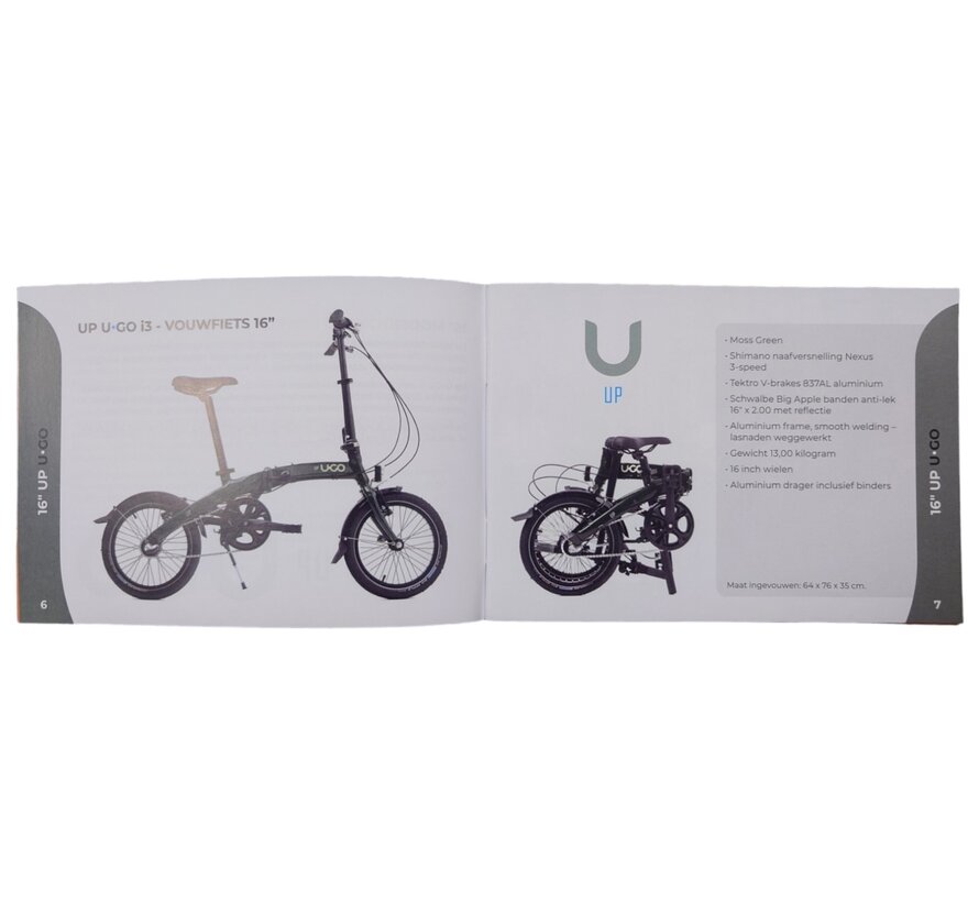 Folder UGO vouwfietsen