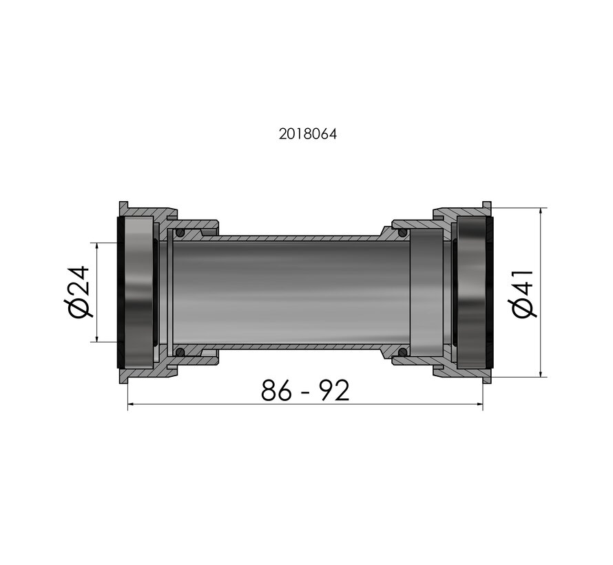 Trapaslagerset Elvedes bb86/92 adapter