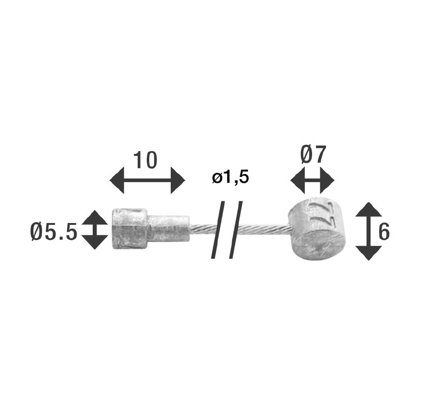 Binnenkabel Elvedes tandem peer/ton