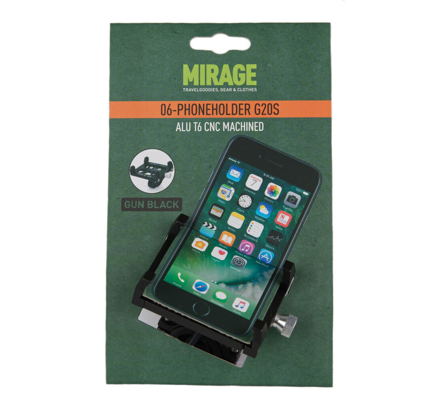 Telefoonhouder Mirage G20 alu bracket
