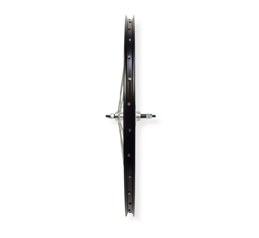 Achterwiel 28 freewheel vast zwart