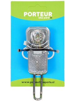 Porteur Koplamp Porteur met rvs beugel clearly