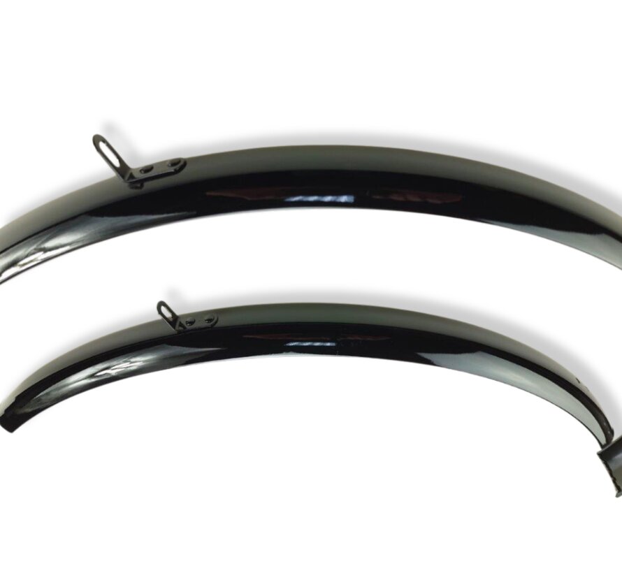 Spatbordset 28 50mm zwart rond