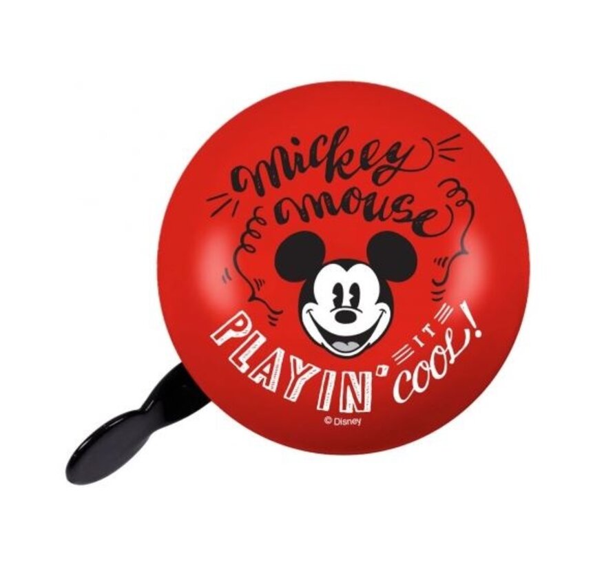 Bel SP staal bell mickey mouse rood