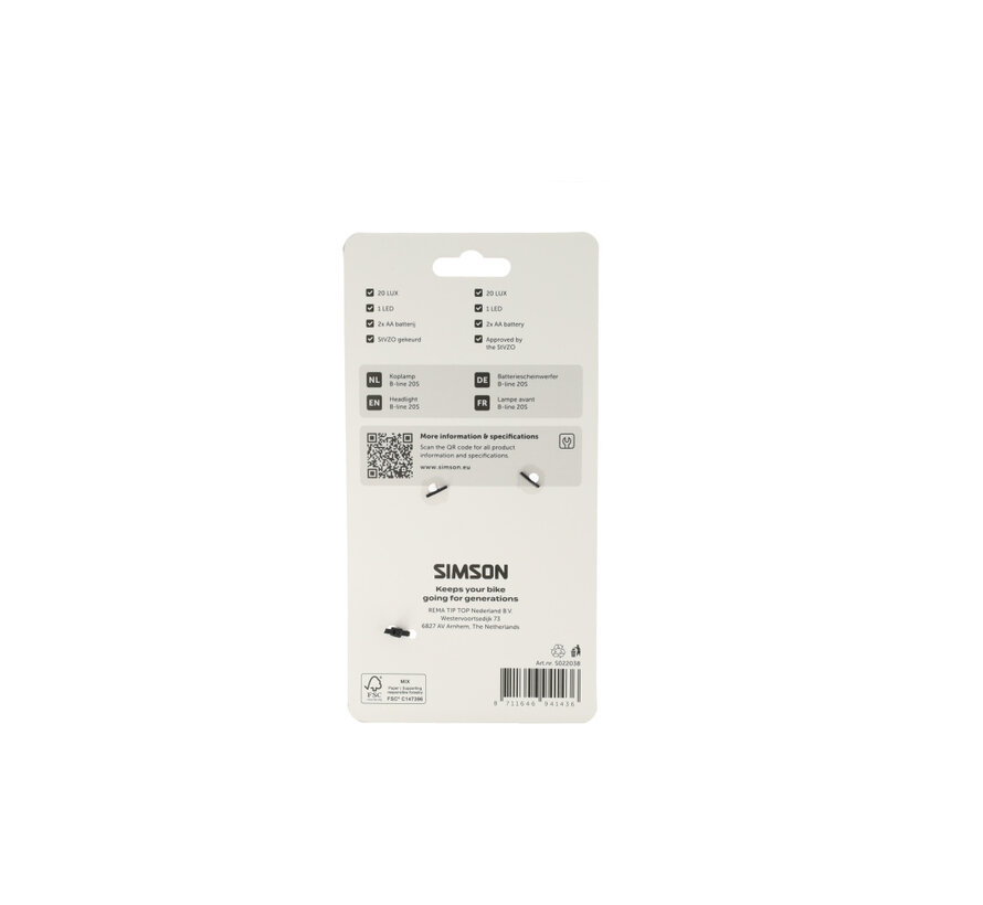 Koplamp Simson aurora b-line 20S