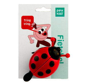 PexKids Bel Pexkids lieveheersbeestje rood/zwart