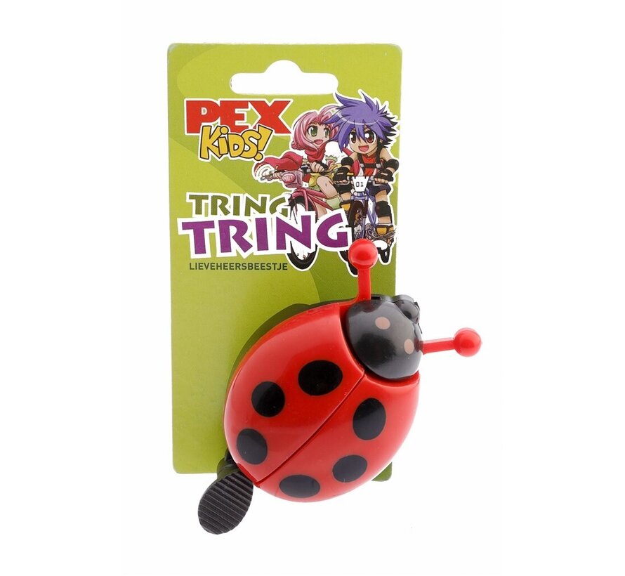 Bel Pexkids lieveheersbeestje rood/zwart