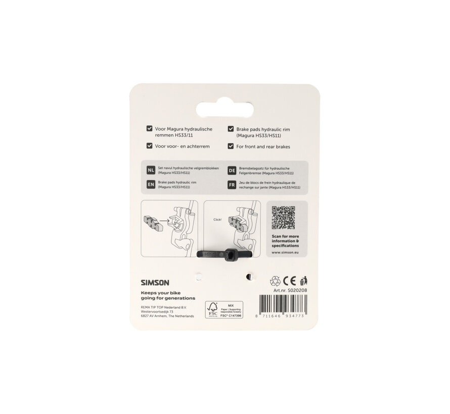 Remblokken Simson magura velgrem