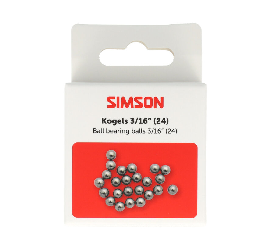 Kogels Simson 3/16  24 stuks