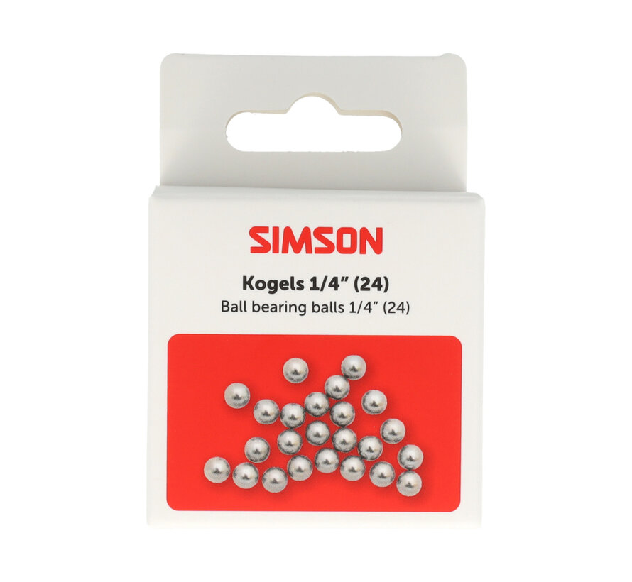 Kogels Simson 1/4  24 stuks