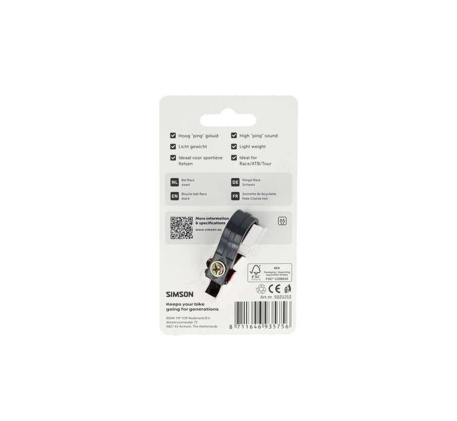 Bel Simson race zwart