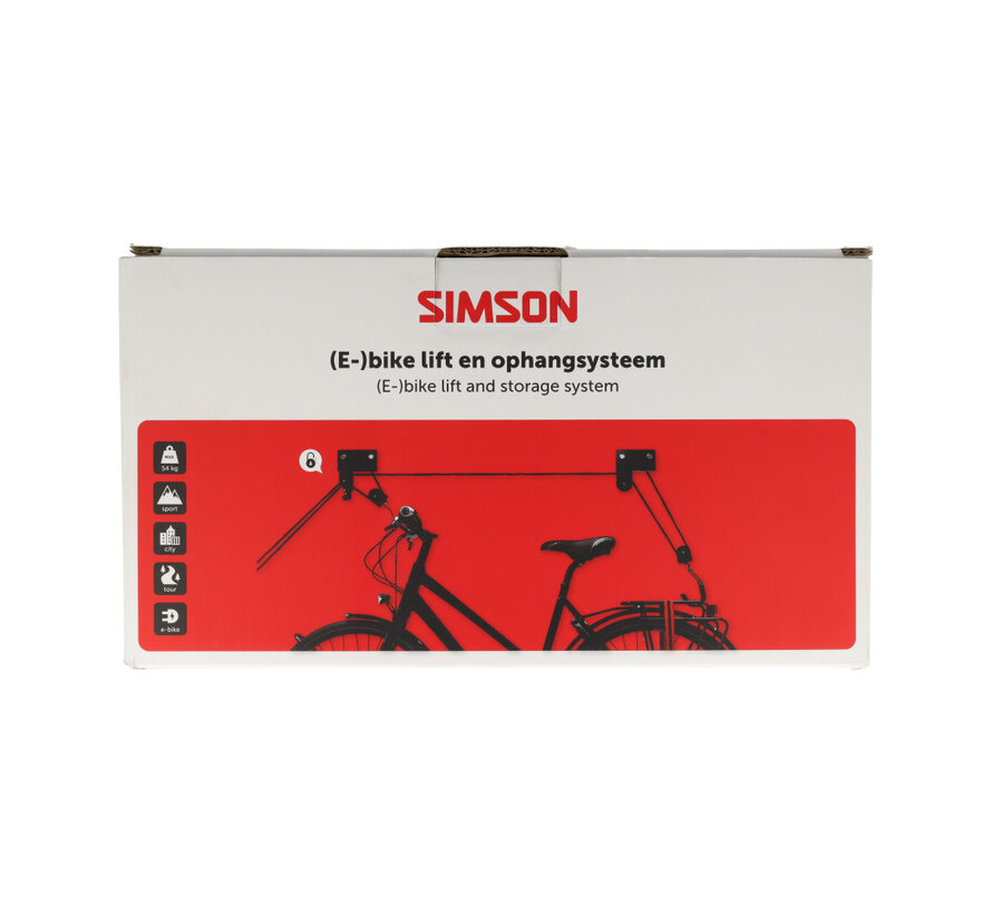 Fiets-lift Simson ophangsysteem e-bike