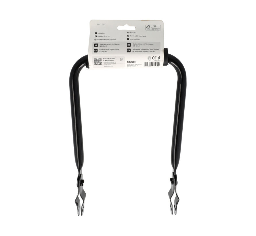 Rugleuning Simson breed met kussen