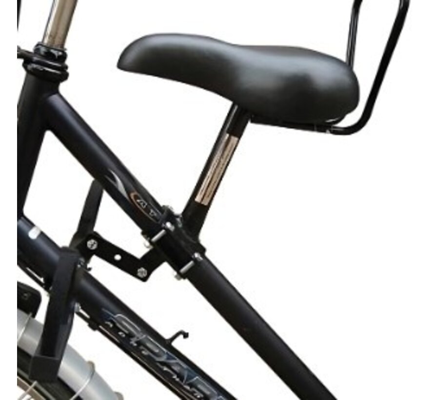 Zadel op buis damesfiets