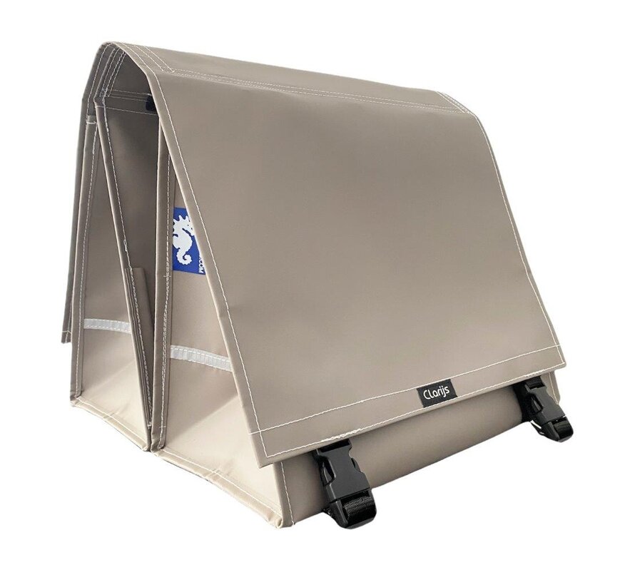 Tas Clarijs dubbel xl taupe mat 46 ltr