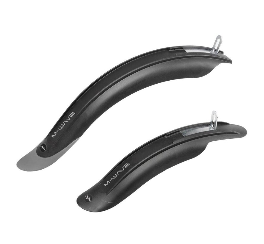 Spatbordset M-Wave 12-18 matzwart