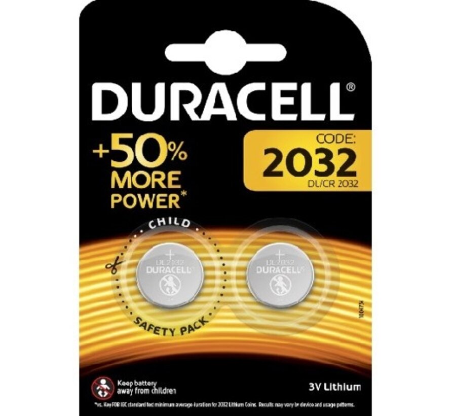 Batterij Duracell CR2032