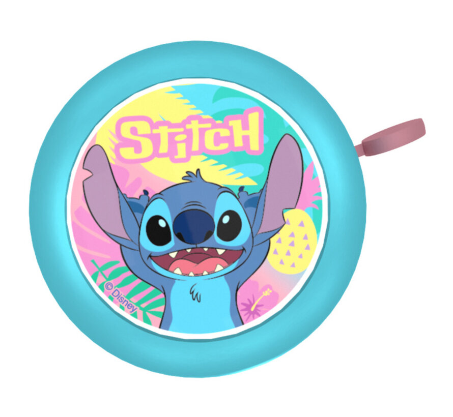 Bel SP staal stitch blauw/roze